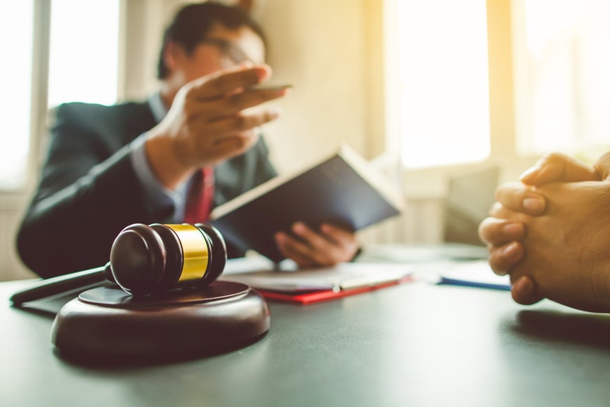 Lawyers give legal advice to business people about real estate.